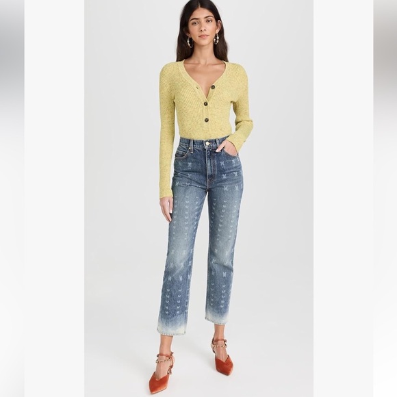 Ulla Johnson Denim - Ulla Johnson NWT- The Cropped Agnes Jean Wide Leg - Etched Arashi Wash